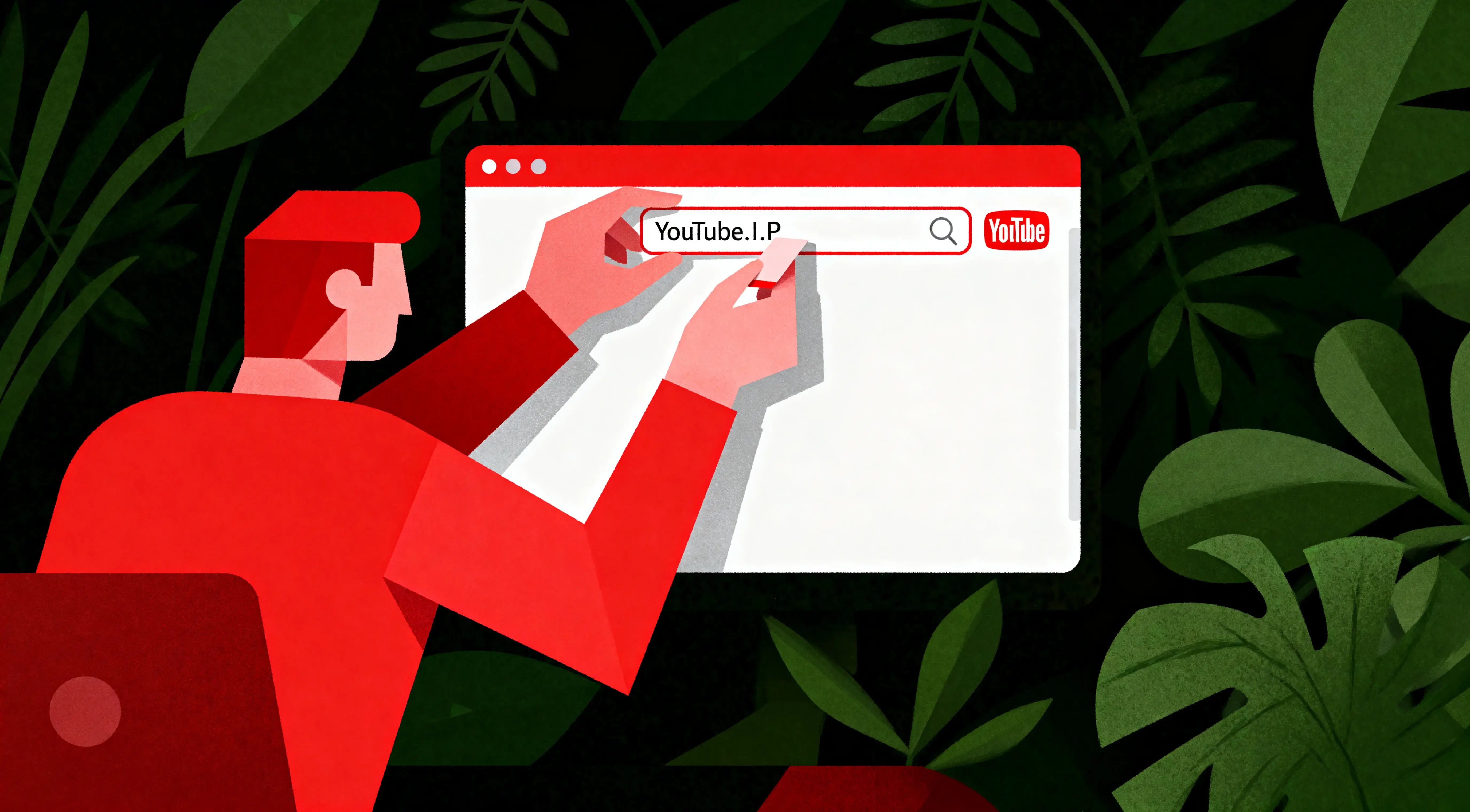Illustration of pasting a YouTube URL into the converter